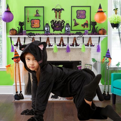 Disfraz de gato ZOMPAKER para ninas, Disfraz de Gato Negro para Ninos, Ideal para Halloween, Fiesta de Disfraces de Animales - Imagen 4