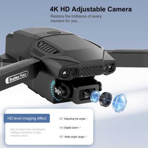 Drones con Camara para Adultos 4k Camara Motor sin Escobillas 35+min Inicio de una tecla Wifi Drone Juguetes para Principiantes Ninos Adultos Regalos para Ninos y Ninas - Imagen 3