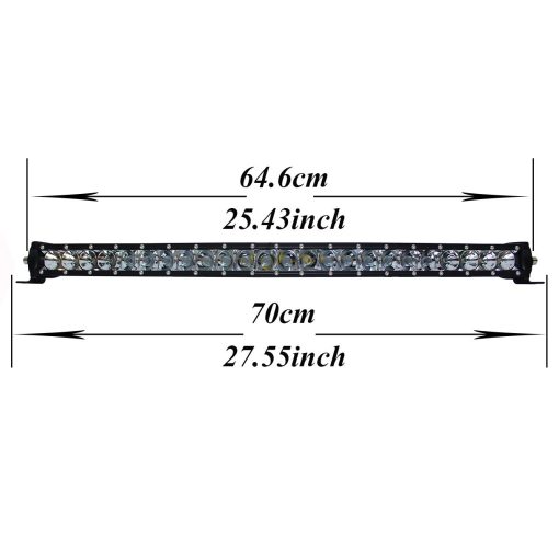 Barra de luces LED de 25 pulgadas 120W unica fila Luces de conduccion LED Lampara de niebla 5W Copa LED Luces off-road para cabina Barco SUV Camion ATV 4WD 4X4 Luces de conduccion angulo ma 25 pulgadas Barra LED - Imagen 2