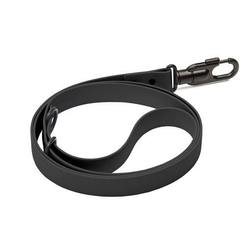 Correa para perros Fable Signature - Resistente al agua, duradera, ligera - Ajustador de correa para la muneca permite pasear al perro sin manos - Perros grandes a pequenos - Clip de seguridad - Hecho en EE. UU. - Negro L-XL