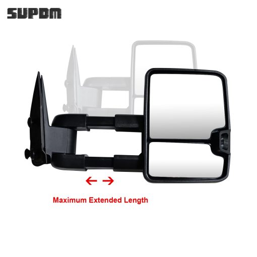 Espejos de remolque compatibles con Chevy Silverado Suburban Tahoe GMC Sierra Yukon 2003 04 05 2006 Espejo lateral con calefaccion y señales de giro, luz de liquidacion, luz de marcha (Juego de 2) - Imagen 7