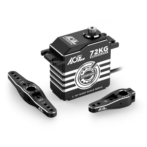 AGFRC 72KG Waterproof 1/6 RC-Servo-Motor de Alta Torque - 0.092Sec Alto Velocidad Brushless HV Engranaje Metalico Completo Direccion Digital Servo para Coche RC Escala 1/6 (A200BHMW)