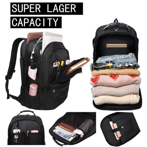 Mochila de Viaje para Laptop SHENGTS de 19 Pulgadas con Puerto de Carga USB Mochila de Negocios para la Universidad Bolsa Estilizada - Imagen 6