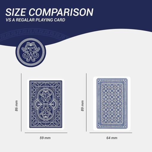Baraja de Cartas Pesadas Ideal para Exteriores (Paquete de 25) | Cartas de Juego a Prueba de Viento Resistentes al Agua | Cartas de Poker Protegidas de Plastico Grueso (Azul) - Imagen 6