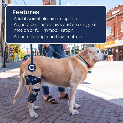 Ferula Ajustable Con Bisagras para Rodilla de Perro Balto Ligatek - Ferula para CCL en Perros - Rango Variable de Movimiento o Inmovilizacion Completa - Soporte Postquirurgico o Alternativa Quirurgica - Pata Derecha, Tamano Mediano - Imagen 8