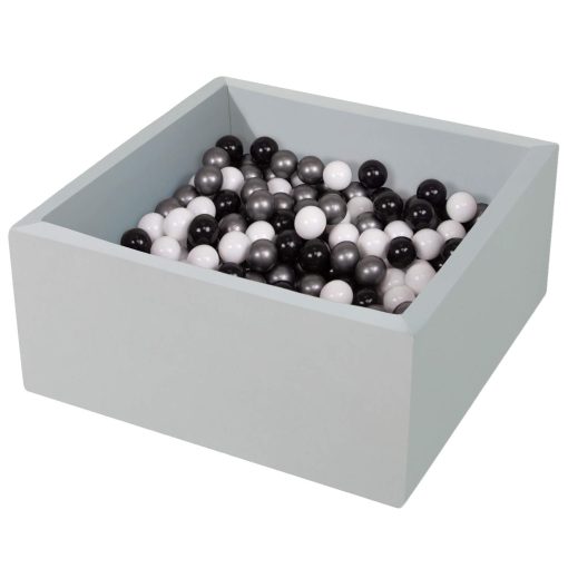 TRENDBOX Ball Pit para Ninos de Espuma de Memoria Cuadrado - Gris