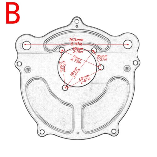 Kit de Filtro de Aire de Admision Turbina Cromado para Motocicleta Harley Dyna 2000 - 2017 Softail 2000 - 2015 Touring 2000 - 2007 Articulo de Ajuste - B (Rojo) - Imagen 5