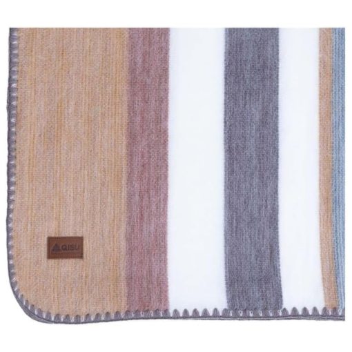 Manta de Lana de Alpaca QISU | Grande, Hermosa, Calida, Variegada | 85 x 65 pulgadas | Ultra Suave, Hipoalergenica y Transpirable | Tela No Picante o Rasposa (Rocas y Arroyos Grises Pastel)