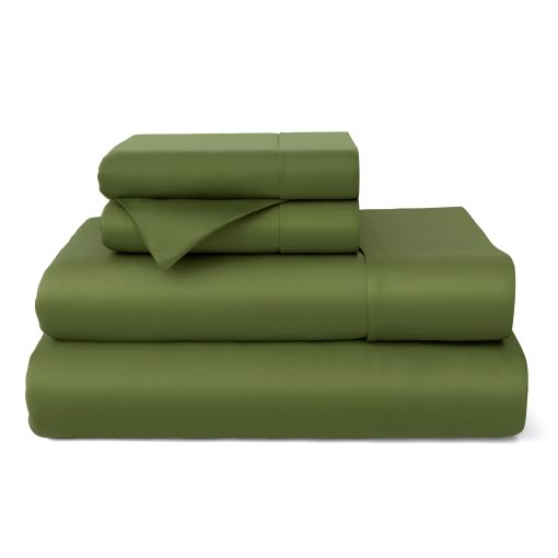 Juego de sabanas 100% Rayon Derivado de Bambu Cosy House Collection - Refrescante, Transpirable, Suave y Sedoso de 4 Piezas con Bolsillo Profundo (Full, Verde Salvia)