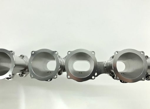 Juego de cuerpo de admision CNC de 2JZ-GTE con riel de combustible y cuerpo de aceleracion plateado de 90 mm 12 inyectores (Plateado) - Imagen 4