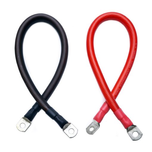 Cables para bateria de alto rendimiento PAKA TOOLS 4/0 AWG Rojo + Negro, Solar, RV, Coche, Barco, Barra de 3/8 pulgadas, Fabricados en EE. UU. (7 PIES)