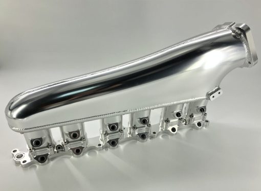 Juego de cuerpo de admision CNC de 2JZ-GTE con riel de combustible y cuerpo de aceleracion plateado de 90 mm 12 inyectores (Plateado) - Imagen 8