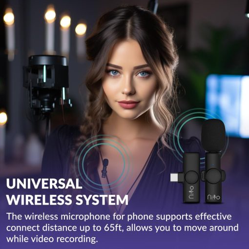 Microfono de Solapa USB-C NiYo: Calidad de Audio Elite para Creadores de Contenido, Podcasters y Entusiastas de la Tecnologia, Grabacion de Video, Reels, Shorts, YouTube, Vlog, TikTok y Mas (Rojo (2 Microfonos 1 Receptor)) - Imagen 6