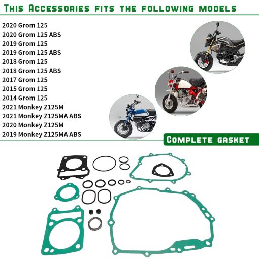 Kit de Embrague Centro Cubo Interno Placa de Presion Exterior y Juego de Juntas Completo Compatible con Honda Grom 125 MSX125 2014-2020 Monkey Z125M Z125MA 2019-2021 - Imagen 5
