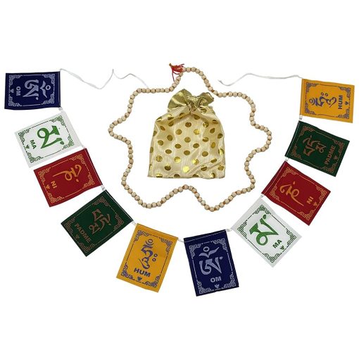 Set de Cuencos Tibetanos Chakra con Cojin Maza Cuentas de Tulsi Bandera Tibetana de Oracion Para Meditacion Atencion Plena - Estilo 2 Tamaño Pequeño - Imagen 6