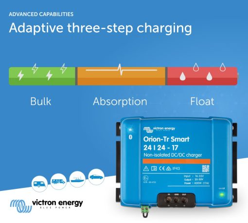 Cargador DC-DC No Aislado Victron Energy Orion-Tr Smart 24/24-Volt 17 amp 400-Watt (Bluetooth) - Imagen 6