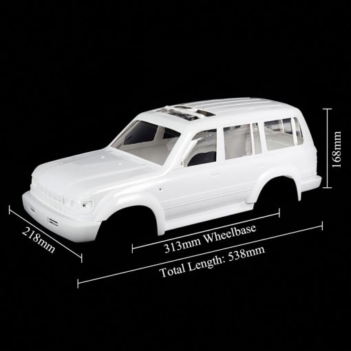 Cuerpo de Carcasa Clasica Land Cruiser LC80 de 313mm 12.3 pulgadas de distancia entre ejes para Coche RC 1/10 TRX4 SCX10 Accesorios de Actualizacion (Cuerpo Duro LC80) - Imagen 9