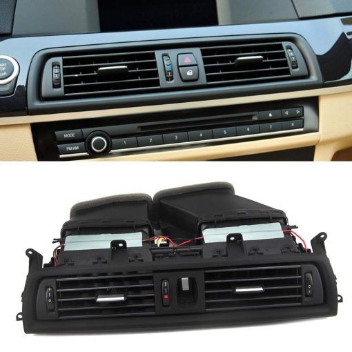 Ensamblaje de Rejilla de Ventilacion de A/C Delantera, Rejilla de Aire Fresco de Tablero Central de Repuesto para BMW 5 Series 528i 535i 535d 535 550i M5 2011-2016 Rep# 64229209136