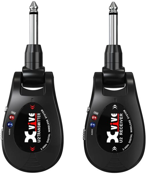 Sistema inalambrico para guitarra Xvive U2 con transmisor y receptor para guitarras electricas, bajo, violin (Negro)