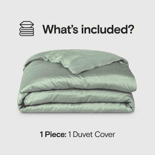 Funda de edredon SIJO AiryWeight Tencel, 100% Lyocell derivado del eucalipto, Extra suave, Las mejores sabanas frescas por Architectural Digest (Salvia, King/Cal King 106"x90") - Imagen 2
