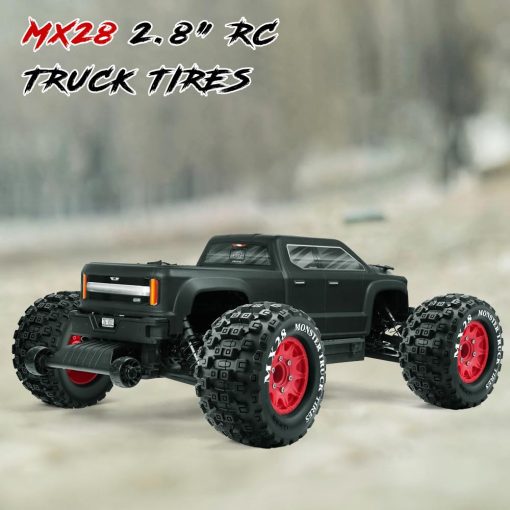 Neumaticos GLOBACT MX28 2.8" para Camiones RC a Escala 1/10 con Llantas con Hexagono de 12 mm y 14 mm Reemplazables para ARRMA Big Rock Granite VORTEKS 3S TRAXXAS Stampede Rustler (4PCS) - Imagen 6