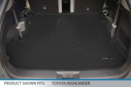 Forro de piso de maletero personalizado para SMARTLINER Todo Clima Negro Compatible con Toyota Highlander 2020-2022 (Solo se ajusta a modelos sin subwoofer en el area de carga) - Imagen 2