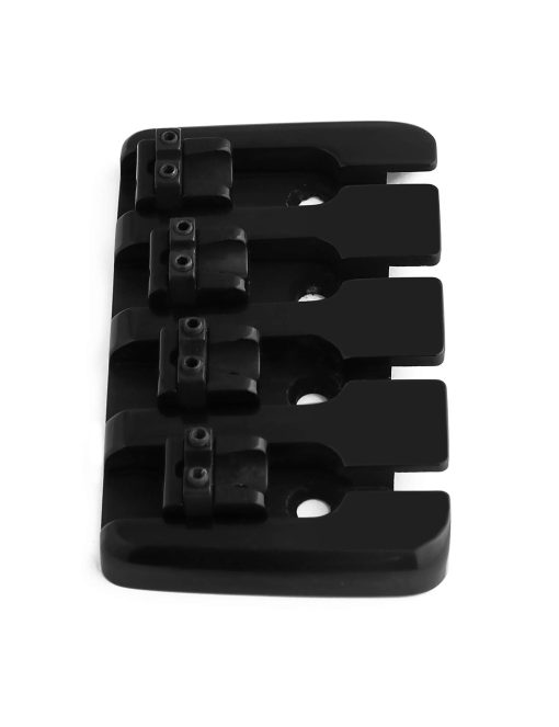 Puente para Bajo de 4 Cuerdas Estilo A Carga Superior con Selletas de Zinc para Bajo Jazz Electrico P Bajo Negro de Alto Peso - Imagen 9