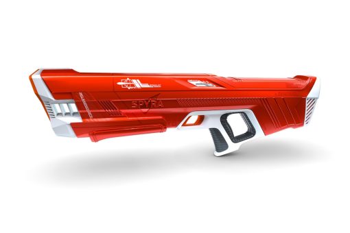 Pistola de agua electrica SpyraThree?, recarga automatica, 3 modos de juego, LED de disparo y visualizacion de bateria, rango de 50FT, juguete de verano de playa Premium (Rojo)