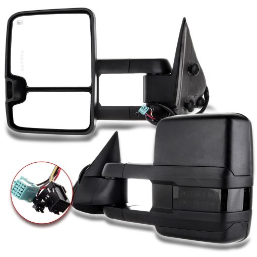Espejos de Remolque ECCPP de alto rendimiento Espejos exteriores automotrices con potencia calefaccionados senal de giro de reemplazo para 2003-2007 para Silverado para Sierra para Chevy para gmc 1500 2500 3500 (07 nuevo estilo de carroceria) - Imagen 9