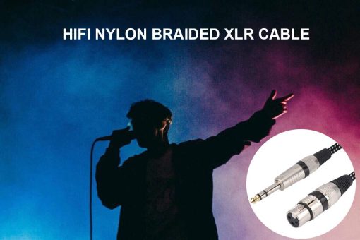 Cable XLR Hembra a 1/4 Pulgada TRS 50 FT, Trenzado de Nylon XLR 3 Pin Hembra a 6.35mm TRS Macho Cable Balanceado de Microfono (Conductores de Cobre Puro) - Imagen 7