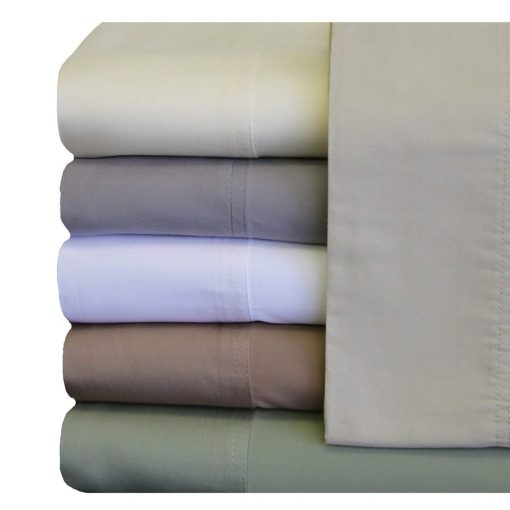 Juego de sabanas ABRIPEDIC Tencel de Royal Hotel Bedding, 600 hilos, suaves y naturalmente puros, 100% tela tejida de Tencel Lyocell, juego de 4 piezas, tamano Queen, Blanco