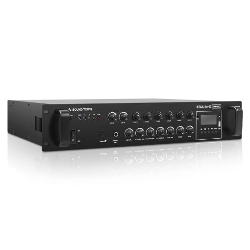 Amplificador de Potencia Comercial Sound Town 180W 6-Zona 70V/100V con Bluetooth, Phantom Power, para Restaurantes, Salones, Bares, Pubs, Escuelas (STCA180-6Z) - Imagen 3