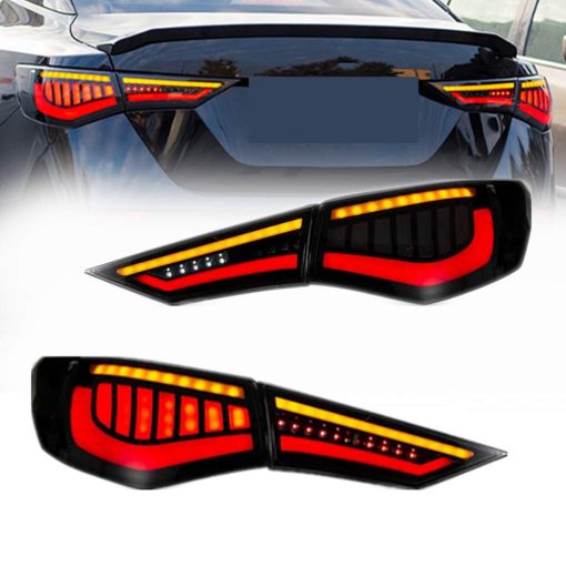 Juego de luces traseras LED Ingenuity Time para Nissan Sylphy/Sentra/Pulsar 2019 2020 2021 Lamparas traseras ahumadas con animacion de encendido (lampara de reversa solo en el lado del pasajero)