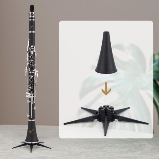 Clarinete ZEFF Bb, Clarinete para Principiantes con 2 Barriles, Llaves Niqueladas, Estuche, Soporte, 5 Canas, Pano de Limpieza, Grasa de Corcho, Cepillo para Boquilla y Cepillo para Almohadilla - Imagen 6