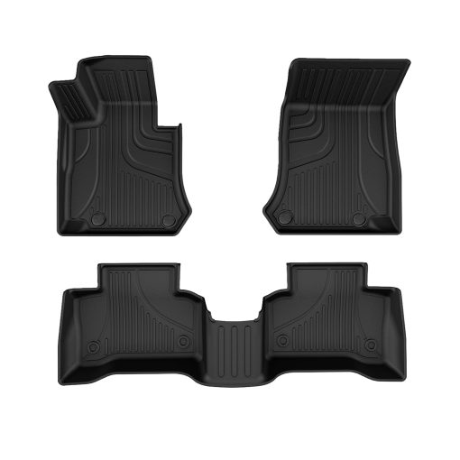 Tapetes para Piso Ajusta para Mercedes Benz GLC 2016-2022 Todos los Modelos, GLC250/ GLC300/ GLC300e/ GLC350e/ GLC43 AMG/ GLC63 AMG/ GLC63 AMG S, Alfombrillas de Auto de TPE para Todas las Estaciones, Juego de Filas 1? y 2?