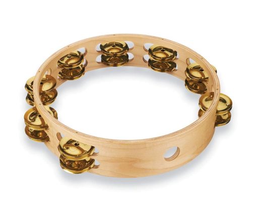 Pandereta Latin Percussion PRO 10 con Doble Fila de Cascabeles de Laton (LP380B-BR) - Imagen 2