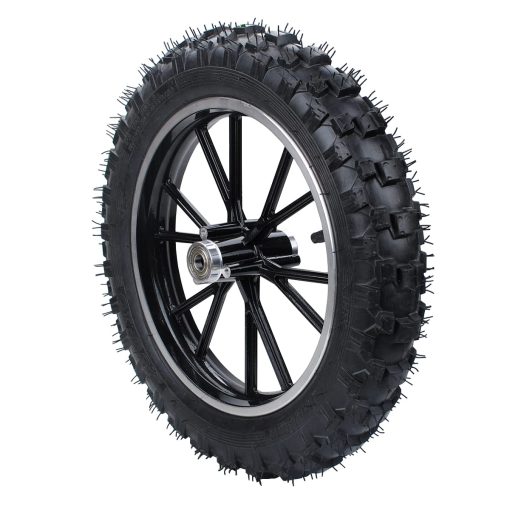 Rim tube tire llanta trasera negra para rueda 2.50-10 + cubo para motocicleta de tierra de 49-50cc Dirt Bike Gas Dirt Bike Pit Bikes Youth Dirt Pitbike Mini piezas de motocicleta