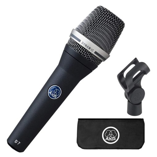 Microfono vocal dinamico de referencia AKG Pro Audio D7 con diafragma Varimotion para un sonido limpio y nitido con una excelente ganancia alta antes de retroalimentacion - Imagen 2