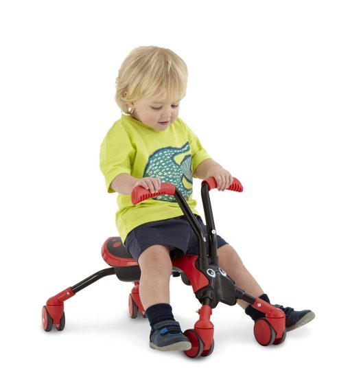 Scramblebug Beetle Balance Bike | Juguete de Desarrollo de 4 Ruedas para Equilibrio y Confianza en Bebes | Ideal para Interiores y Exteriores | Plegable para Guardar y Viajar | Regalo de Cumpleanos, Pascua para Bebes de 1-2 Anos - Imagen 2