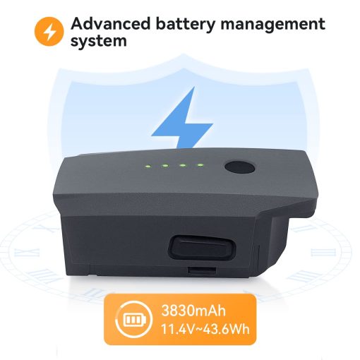 Bateria de Repuesto KUWATA para DJI Mavic Pro, Paquete de 2 Baterias Inteligentes Compatible con DJI Mavic Pro & Mavic Pro Platinum, Bateria Extendida de 3830mAh para Dron de Camara - Imagen 4