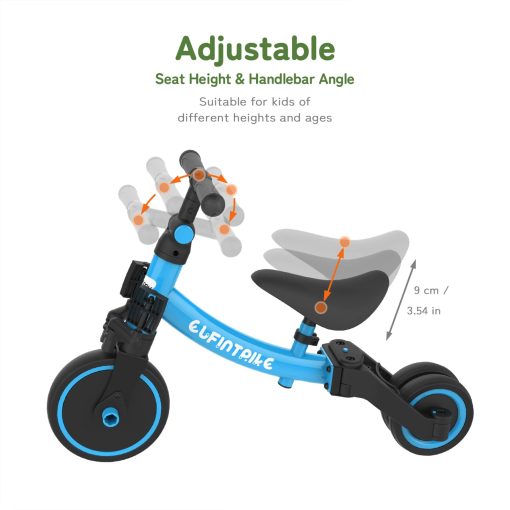 Bicicleta para ninos besrey 5 en 1 para ninos de 1 a 4 anos, triciclo para ninos, juguete para nino y nina, entrenamiento de equilibrio, pedales desmontables - Imagen 3