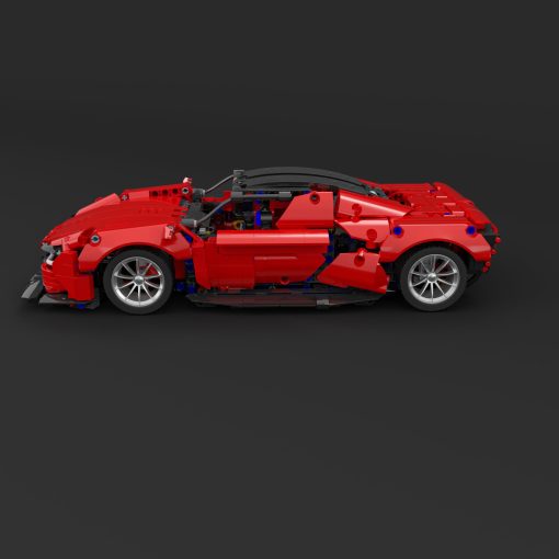 Set de coches de carreras ShupBear Creator Red Speed Champions MOC, modelo coleccionable para adultos, bloques de construccion 1208 piezas - Imagen 4