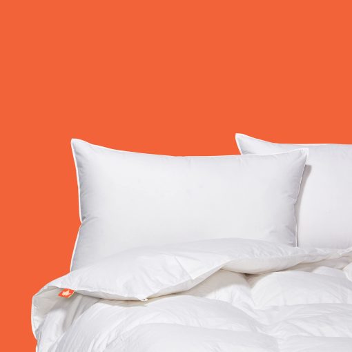 Almohada para dormir de plumas y plumon blanco de poder de relleno medio 625 Queen Size - Funda de 500 hilos 100% algodon - Hecho en Canada - Imagen 5