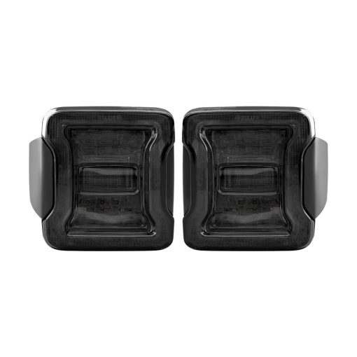 Luces traseras de lentes ahumados LED para Jeep Wrangler JK/JKU 2007-2018, Luces traseras con apariencia JL con funciones de Luz de marcha, Luz de freno, Luz de giro y Luz de reversa, Par - Imagen 7
