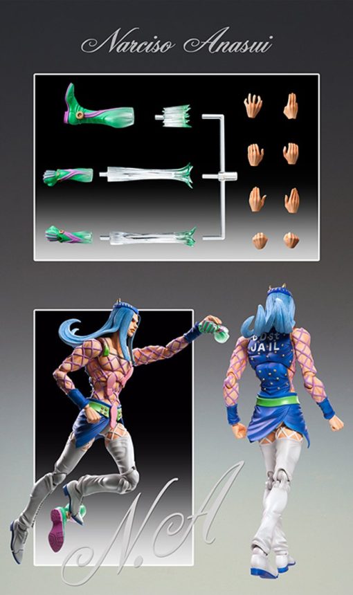 Medicos JoJo's Bizarre Adventure: Part 6--Stone Ocean: Narciso Anasui Super Action Statue - Imagen 6