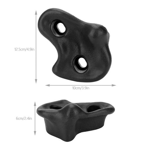 Demeras 10PCS Plastic Climbing Holds Grips Kids Climbing Stones Small Kids Toys Grip Climbing Rock Set for Climbing Frames Tree Houses (Black) - Imagen 5
