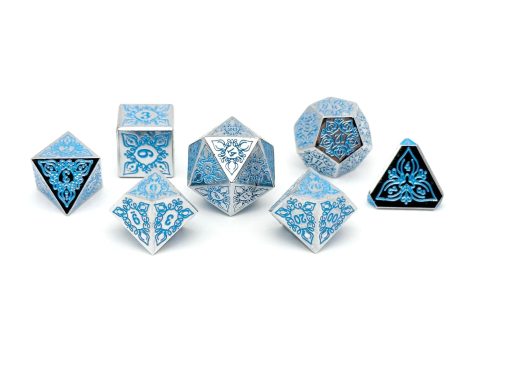 Norse Foundry Feyweave Disenado por Yaniir - Dados de Metal DND - Estilo Encantador y Duradero de Aleacion Metalica - Una Fusion de Arte y Magia para los Entusiastas de Juegos de Mesa