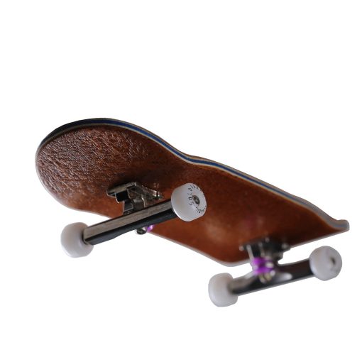 Tablero de Fingerboard hecho a mano SOLDIER BAR (Completo) (Tablero de 5 capas de Maple hecho a mano + Regalo Trucks ARK I de 34,5mm+ Regalo: Ruedas Global) (Tablero de Skate color marron oscuro)