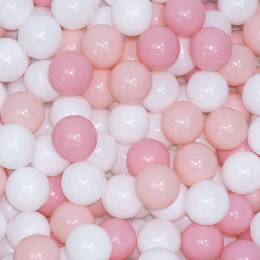 Bolas de Piscina para Ninos, 200 piezas 2.15 Pulgadas Tamano Pequeno Gruesas Bolas de Plastico Suave a Prueba de Agrietamiento Ball Pit Bolas Juguete para Bebes y Ninos con 3 Colores Blanco Rosa Rosa Claro