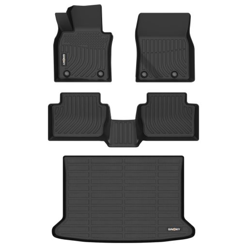 GINOWY-Juego de Tapetes de Piso y Forro de Maletero para Mazda CX30 2020-2024, Tapetes de Piso de TPE para Todo Clima y Forros de Maletero CX-30 2024 2023 2022 2021 2020 Impermeables CX 30 Alfombrilla de Maletero Accesorios de Coche
